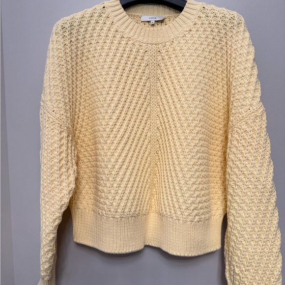 Vince Sweaters - New Vince Textured Yellow Women’s Sweater Size M